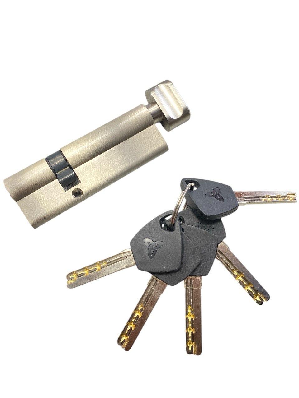 Цилиндр латунный Kedr BRASS M 90 ZCN 30x60T brass key (ЗФ 6199) - фото 2