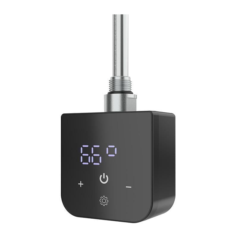 Тен для рушникосушки Onlyheat Onyx 0,6 кВт 1/2" з трійником 53,5 см Black (TU-18510)