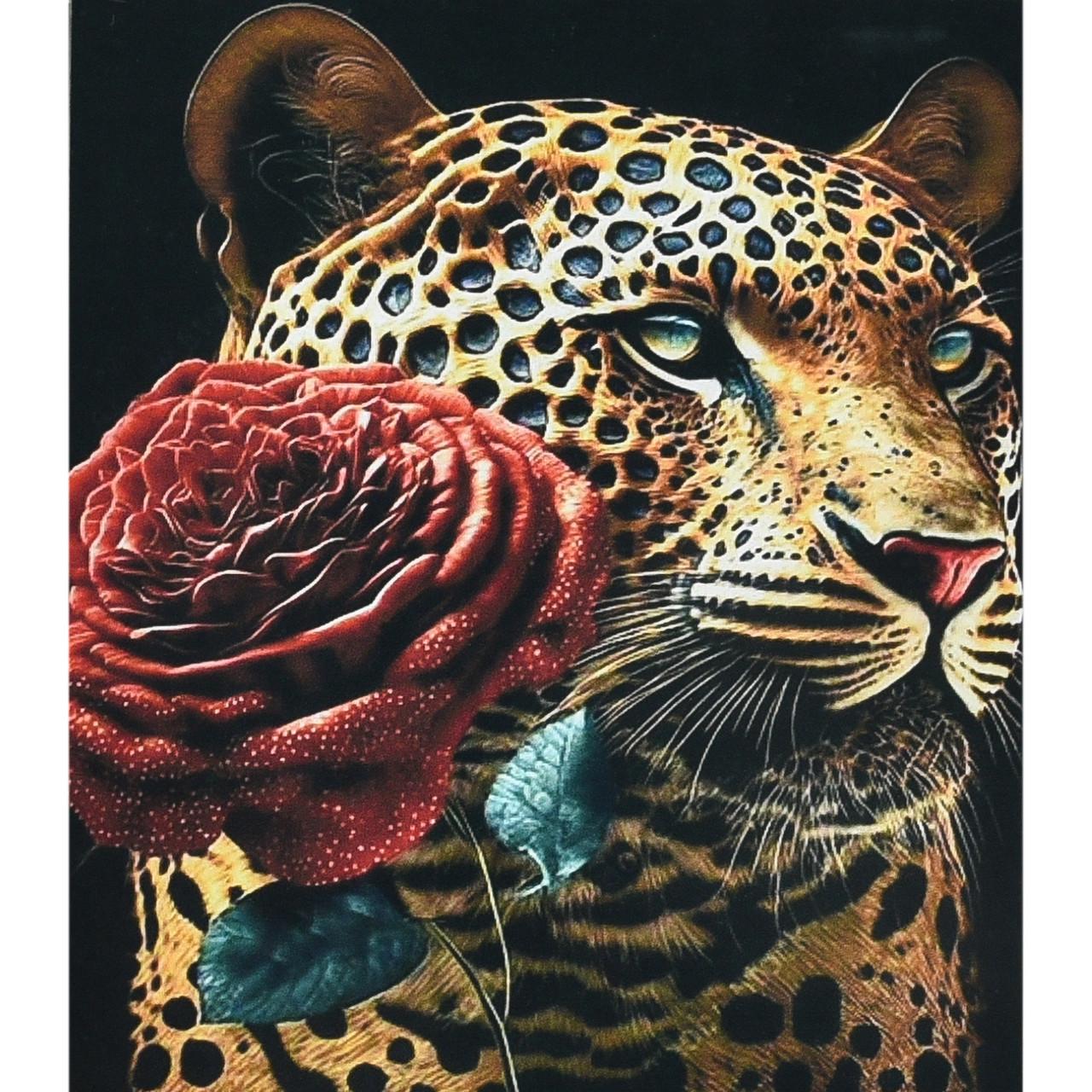 Алмазная мозаика Strateg Романтический гепард 30х40 см (HEG88143)