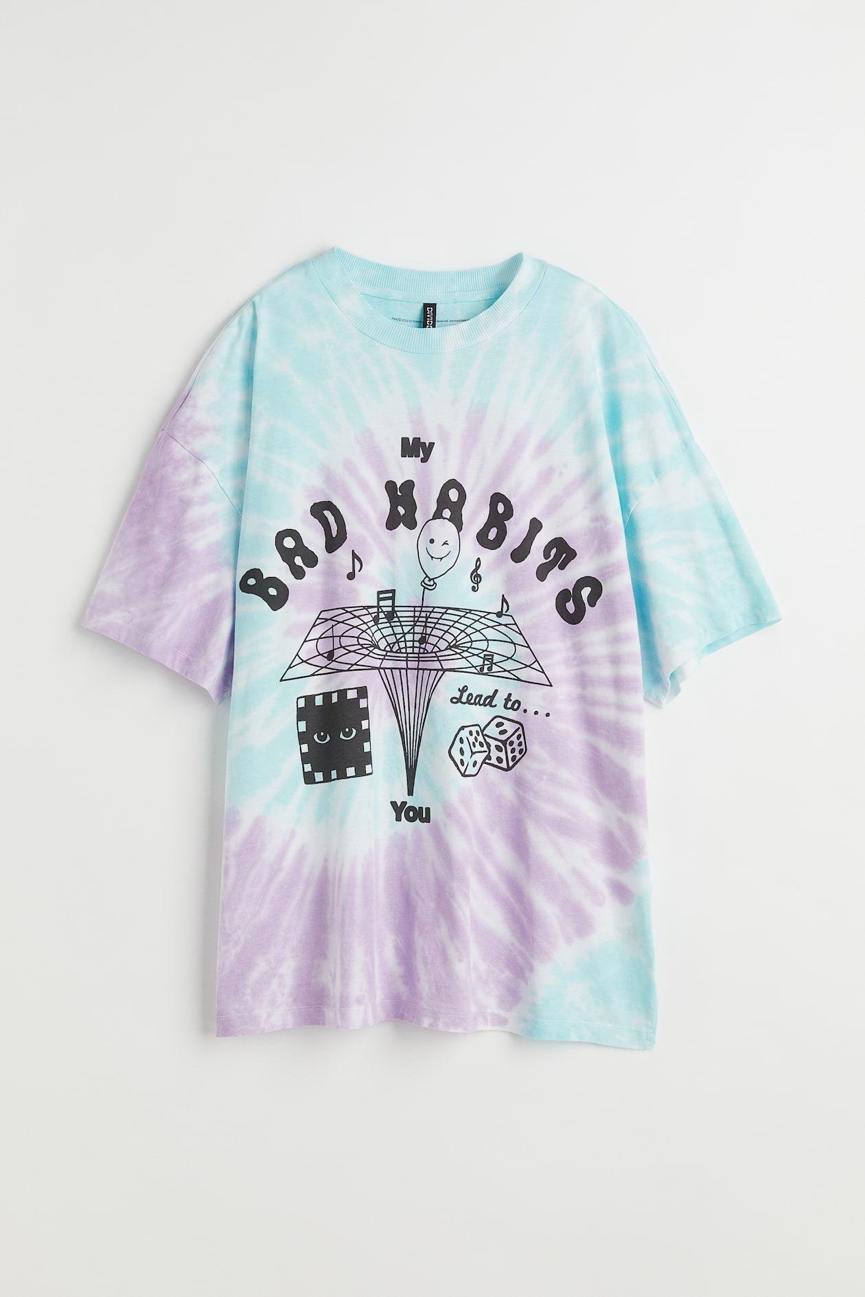 Футболка оверсайз XXS Светло-фиолетовый (10316525wer)