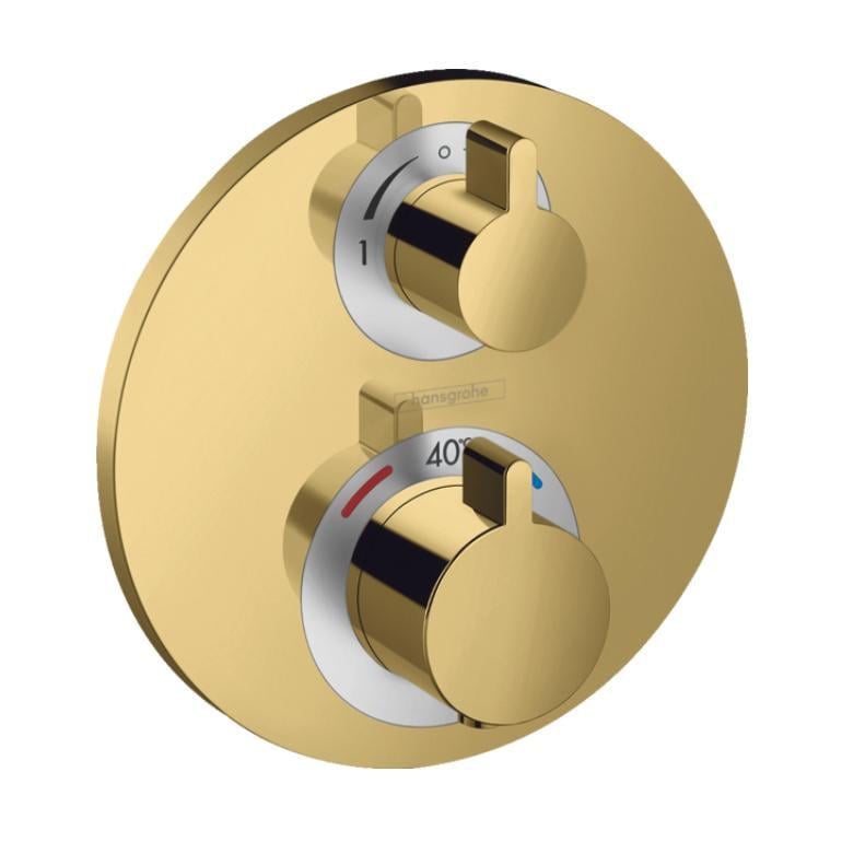 Термостат прихованого монтажу Hansgrohe Ecostat Square дворежимний Polished Gold Optic (15758990)