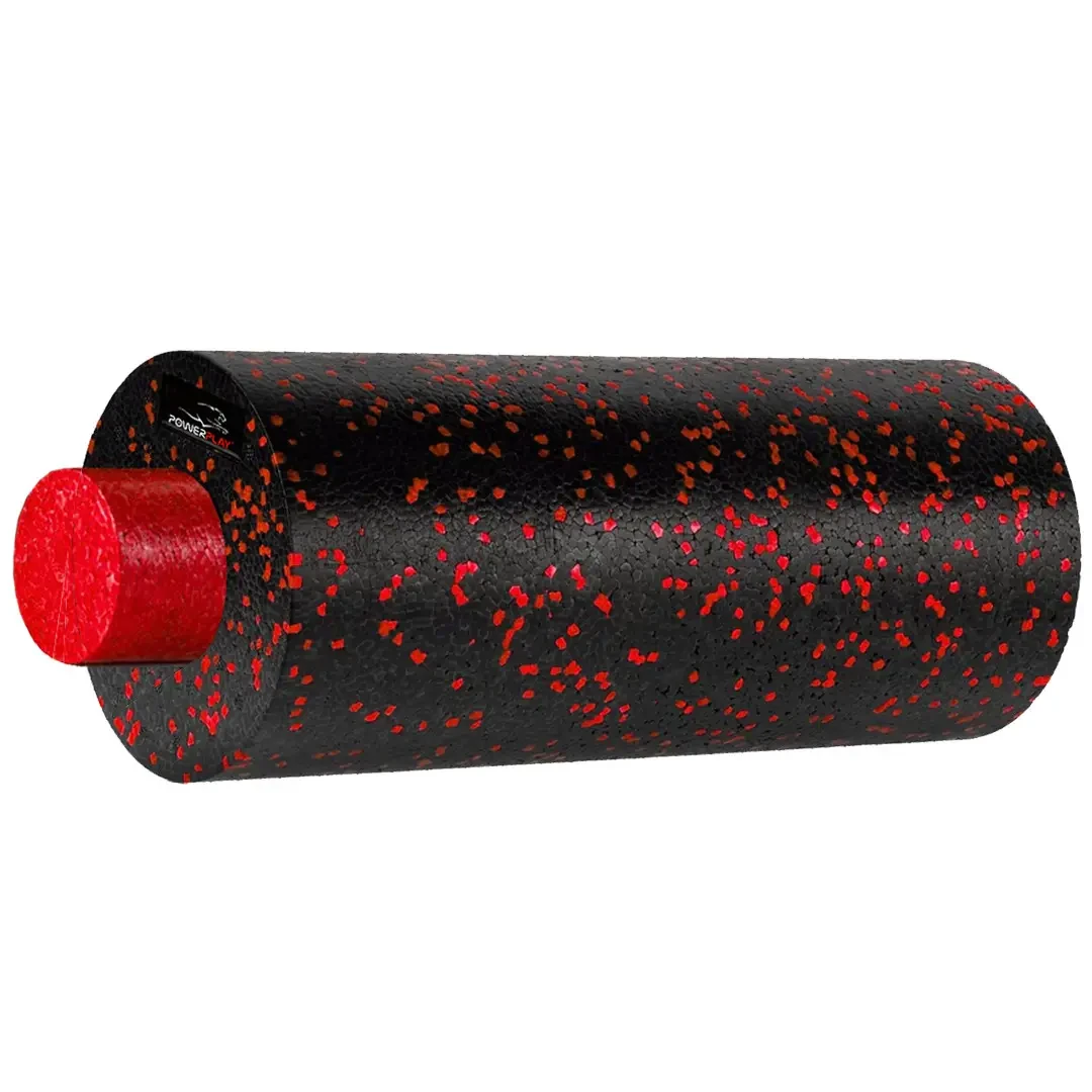 Ролик массажный гладкий PowerPlay PP-4348 2в1 EPP Foam Roller Черный/Красный 33x14 см - фото 2