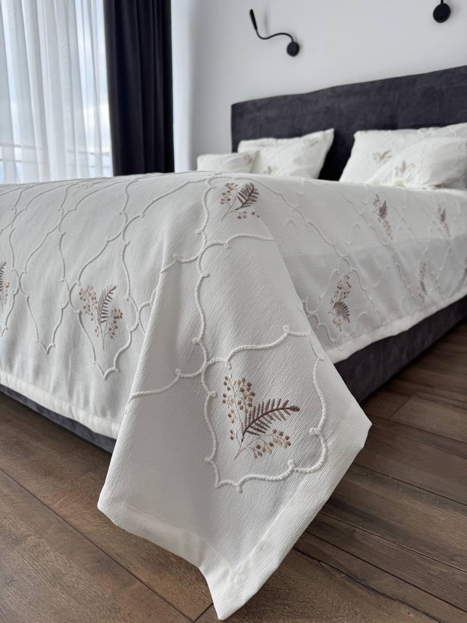 Покрывало Барокко №6 хлопок 240х250 см Молочный (55677-6-240x250cm) - фото 6 Покрывало Барокко №6 хлопок 240х250 см Молочный (55677-6-240x250cm) - фото 6