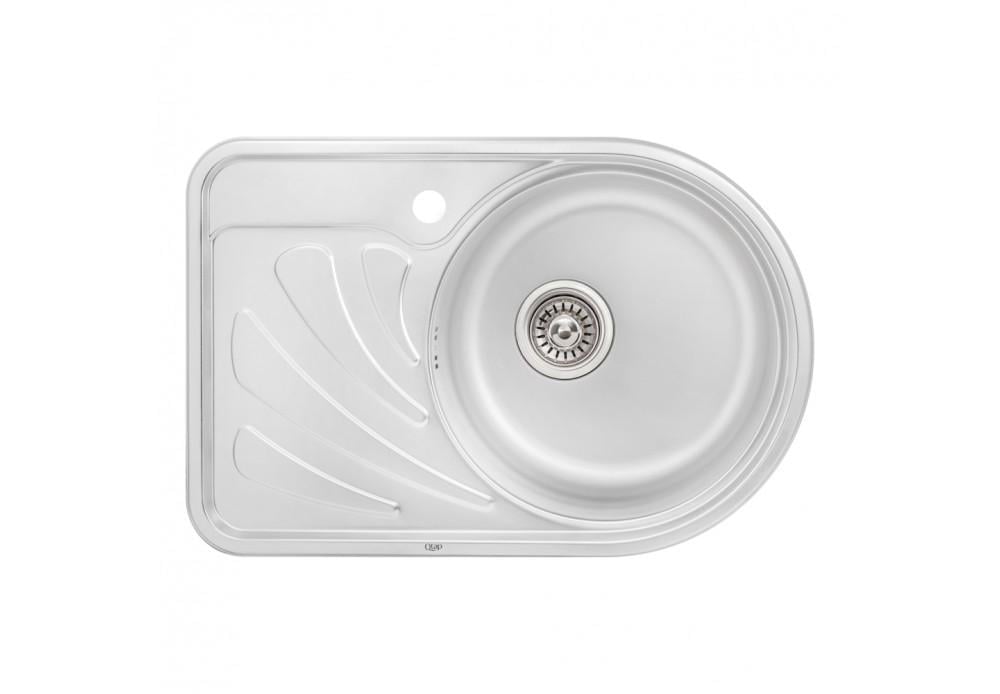 Кухонна мийка Q-tap 6744R 0,8 мм Satin (QT6744RSAT08)