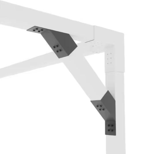 Опора накладна з кутом 45° під брус 100x100 мм Чорний