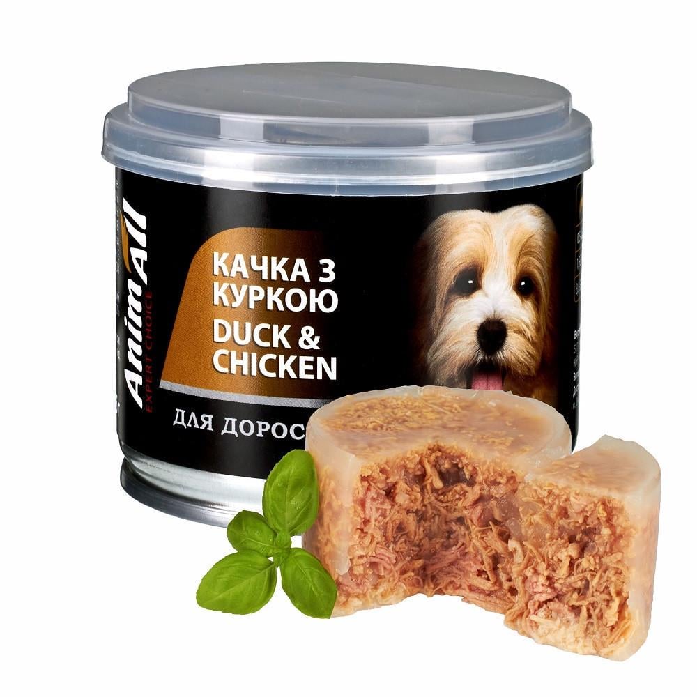 Корм влажный для собак AnimAll утка с курицей 195 г (2998381585) Корм влажный для собак AnimAll утка с курицей 195 г (2998381585)