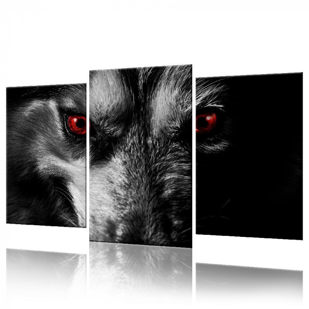 Картина модульная 3 части ArtStar Волк 120х180 см ADJ0023