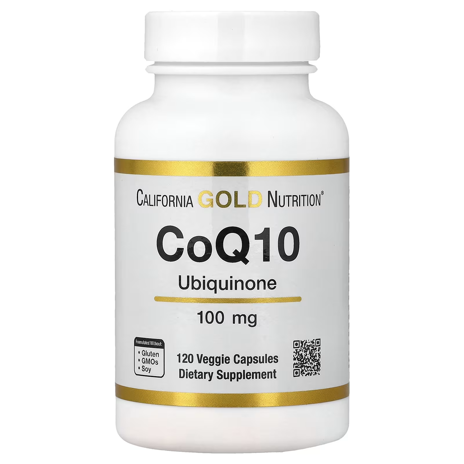 Натуральная добавка California Gold Nutrition CoQ10 класс USP 100 мг 120 вег. капс. (30370076)