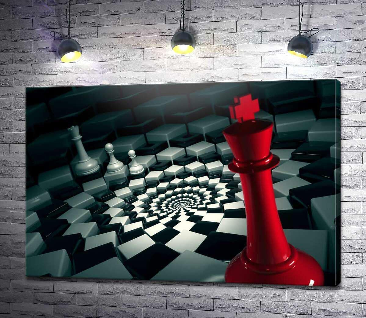 Картина ArtPoster Шахматная доска закрученная в спираль 100x68 см Модуль №1 (004304) Картина ArtPoster Шахматная доска закрученная в спираль 100x68 см Модуль №1 (004304)