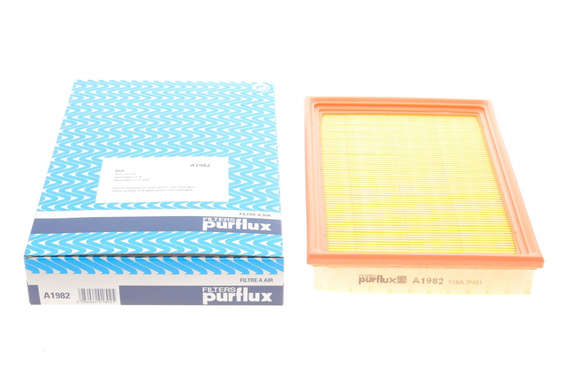 Фільтр повітряний PURFLUX для Kia Sportagei 2,0i 94-04/Sportage III 2,0 16V 10-15- (A1982)