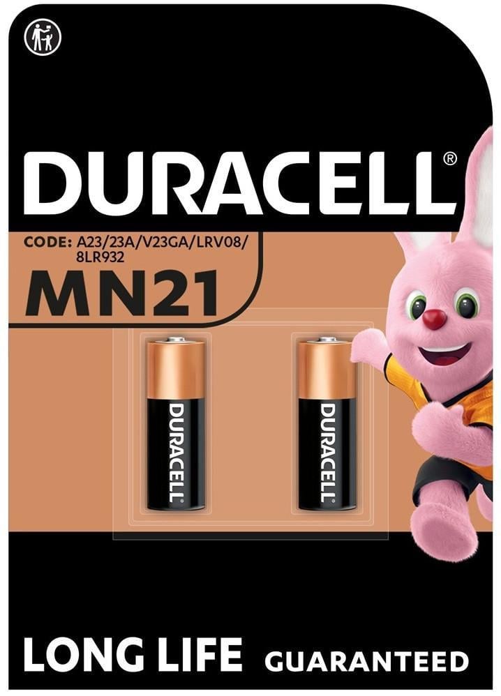 Батарейка специализированная щелочная Duracell MN21 12V A23/23A/V23GA/LRV08/8LR932 2 шт. (6457878) Батарейка специализированная щелочная Duracell MN21 12V A23/23A/V23GA/LRV08/8LR932 2 шт. (6457878)