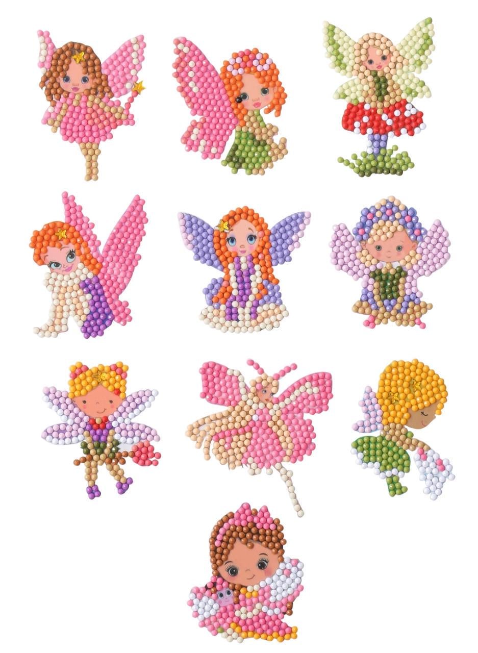 Алмазная мозаика наклейки ColorArt Маленькие феи 10x10 см