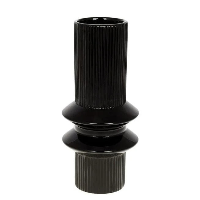 Ваза керамическая Flora 28 см Черный (32341)