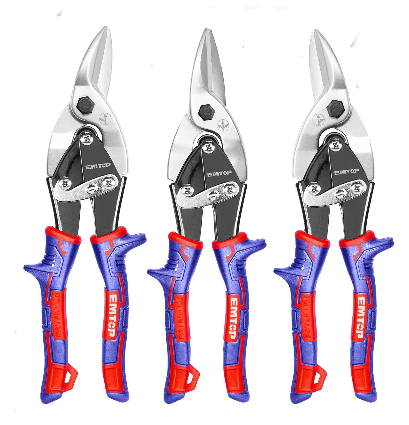 Набір ножниць по металу EMTOP EASPK1011 3 шт.