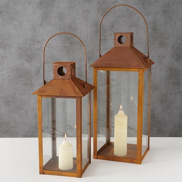 Набор 2-х фонарей металл декор ржавчина h54-67см Болт 2941100