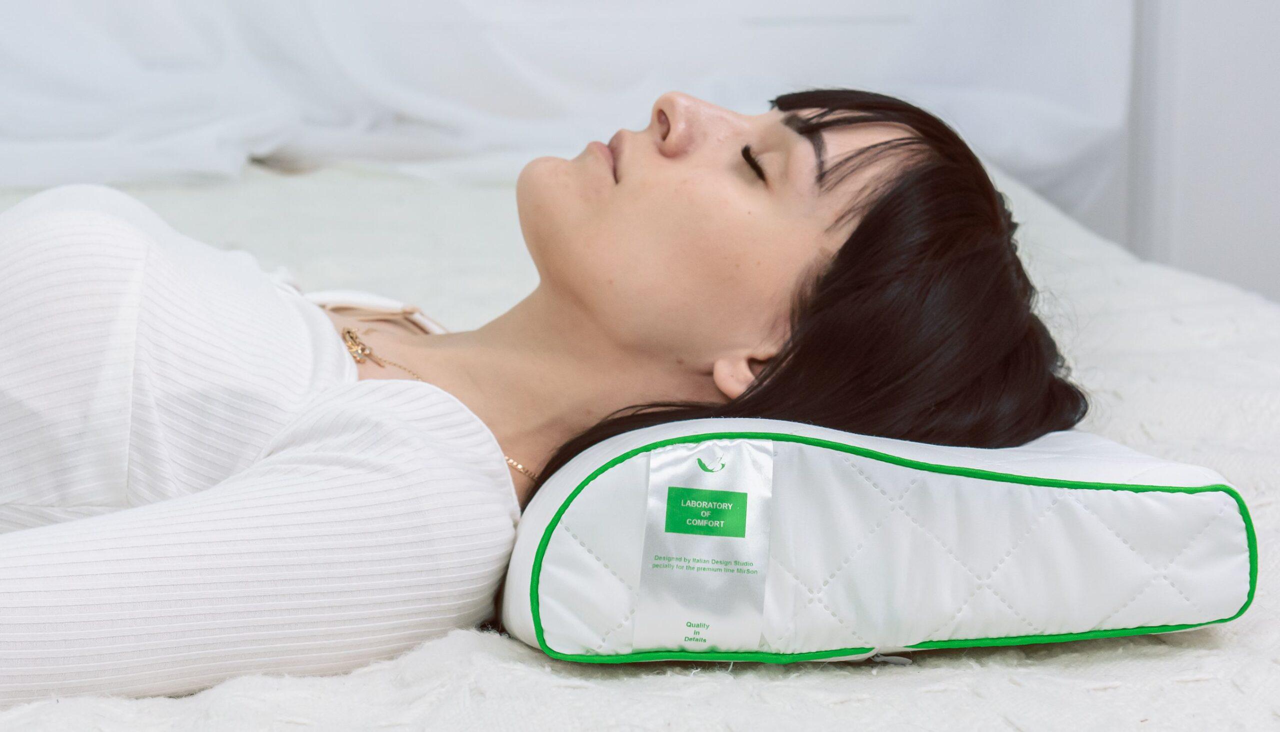 Подушка ортопедическая MirSon №6124 Steep Line Aloe Vera Kiddy 50х29х5/8 см (2200003262780) - фото 4 Подушка ортопедическая MirSon №6124 Steep Line Aloe Vera Kiddy 50х29х5/8 см (2200003262780) - фото 4