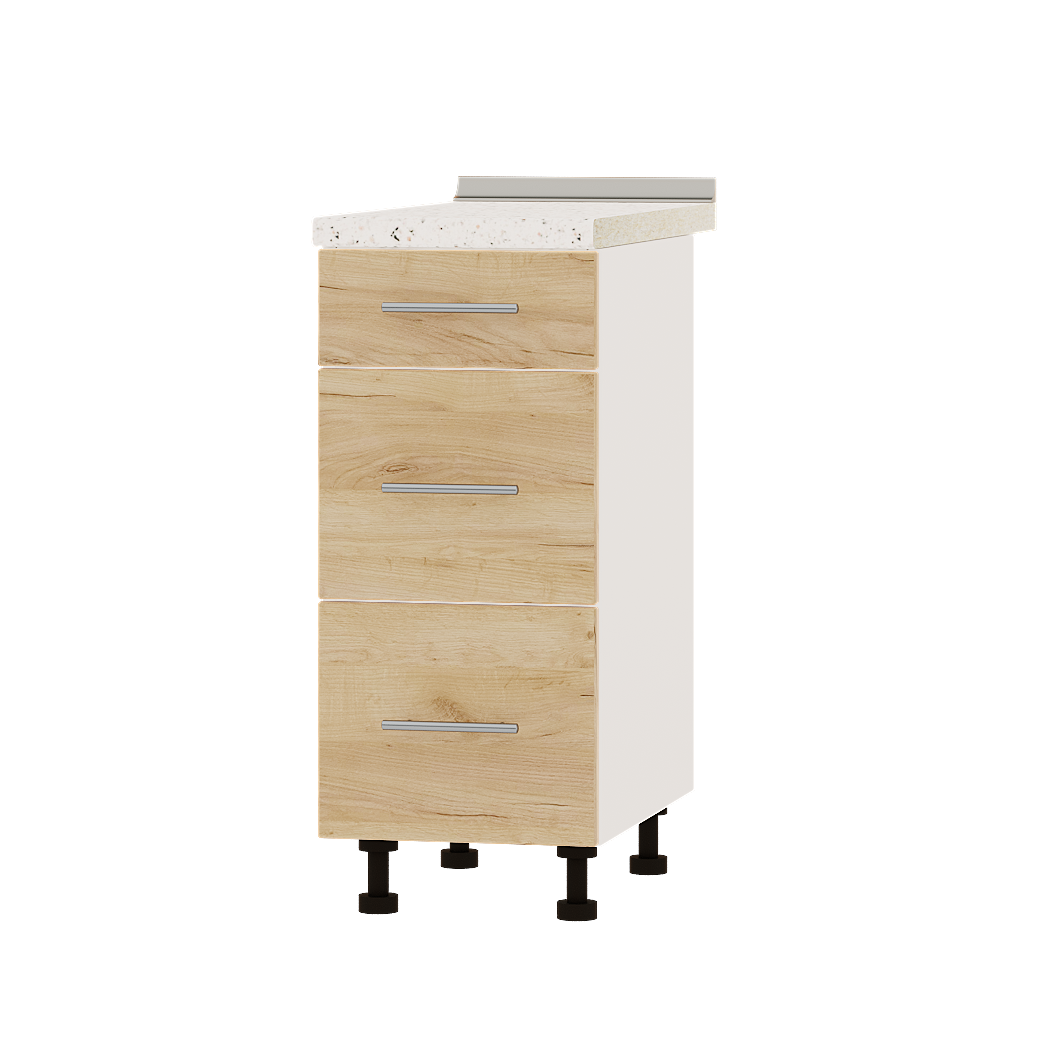 Шафа нижня Еверест Оптіма модуль Низ Н87-350 35х47х85 см Дуб крафт золотий/Білий (01497)