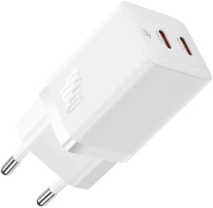 Зарядное устройство сетевое BASEUS GaN5 Pro Fast Charger 2Type-C 40W CCGP180102 40W White