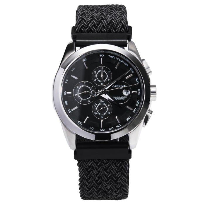 Часы мужские Carnival Genius Magnetic 2 ремешки со стальным корпусом 42х12 мм Серебро с черным (150-96-2127) Часы мужские Carnival Genius Magnetic 2 ремешки со стальным корпусом 42х12 мм Серебро с черным (150-96-2127)
