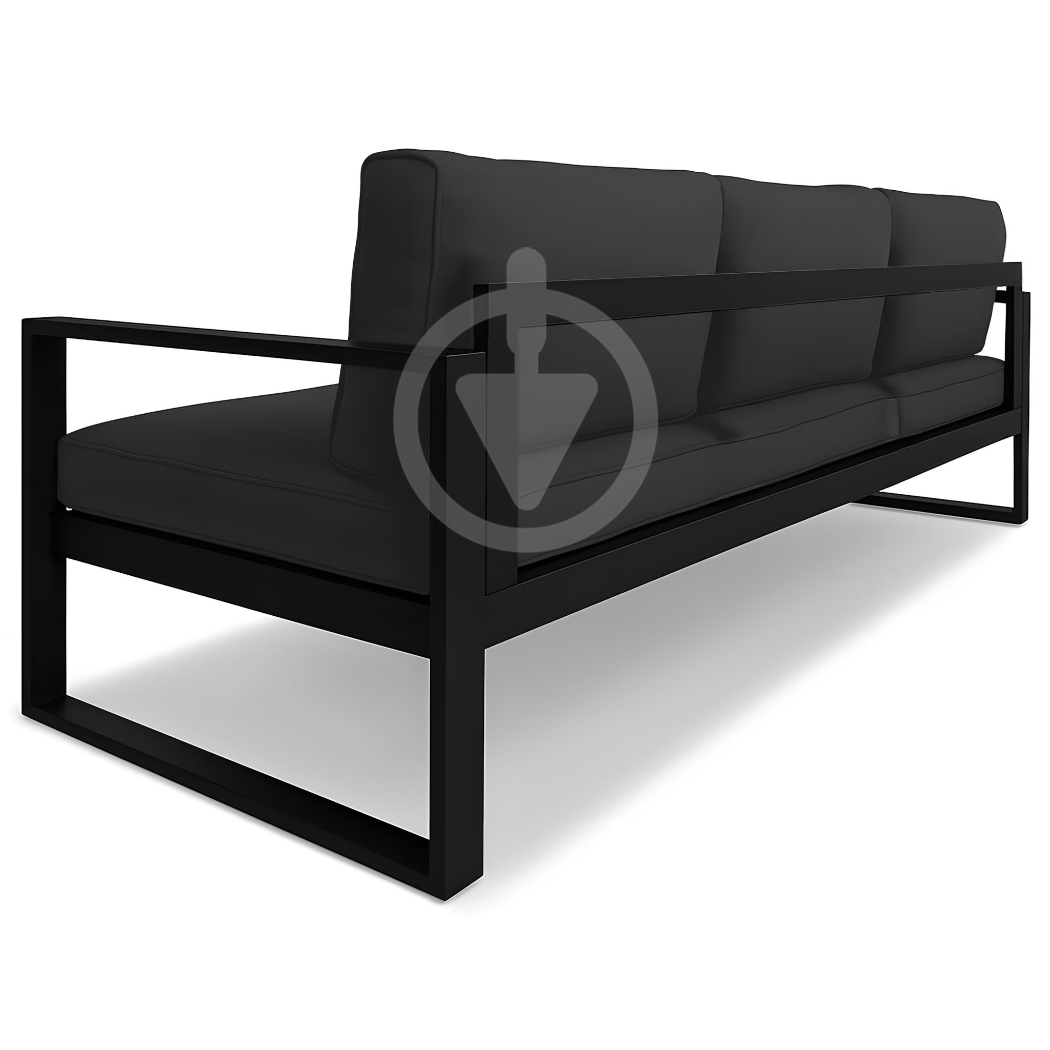 Диван металлический AVVS Бостон лофт с подлокотниками велюр 160 см Темно-серый - фото 3 Диван металлический AVVS Бостон лофт с подлокотниками велюр 160 см Темно-серый - фото 3