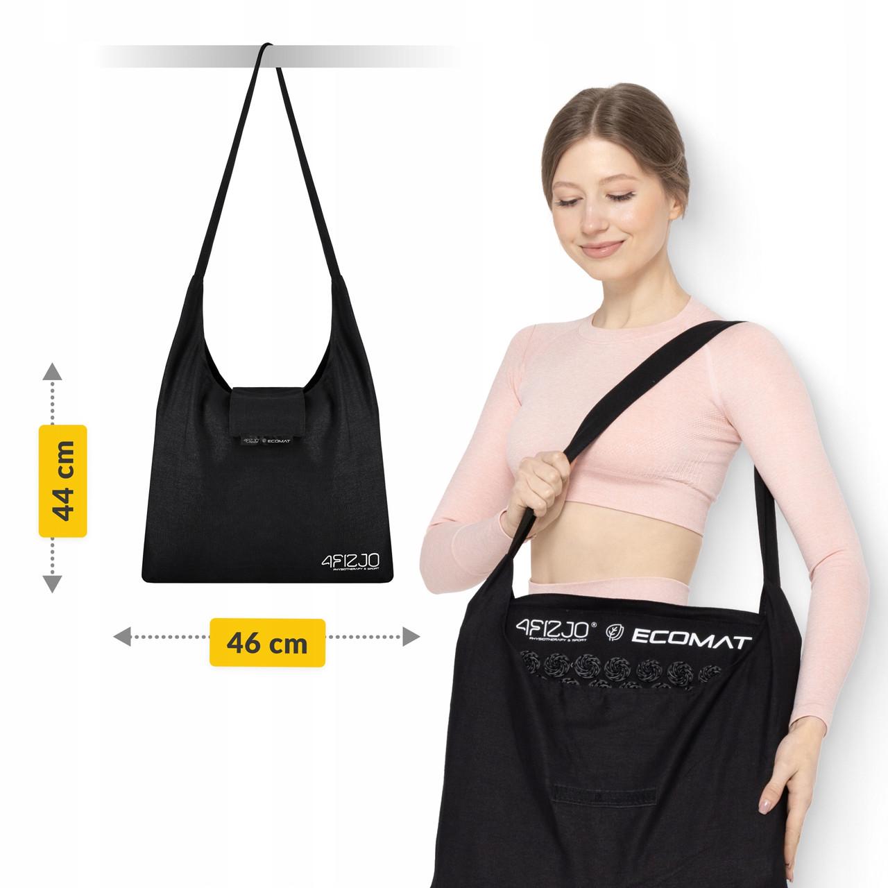 Коврик акупунктурный с подушкой 4fizjo Eco Mat аппликатор Кузнецова Black/Black (P-5907739312563) - фото 6