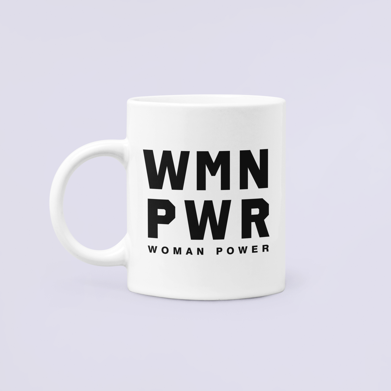 Чашка керамическая с принтом "Woman power" 330 мл Белый