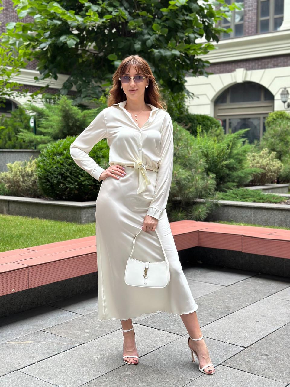 Юбка женская Армани длинная из шелка L Шампань (2656491046) - фото 6 Юбка женская Армани длинная из шелка L Шампань (2656491046) - фото 6