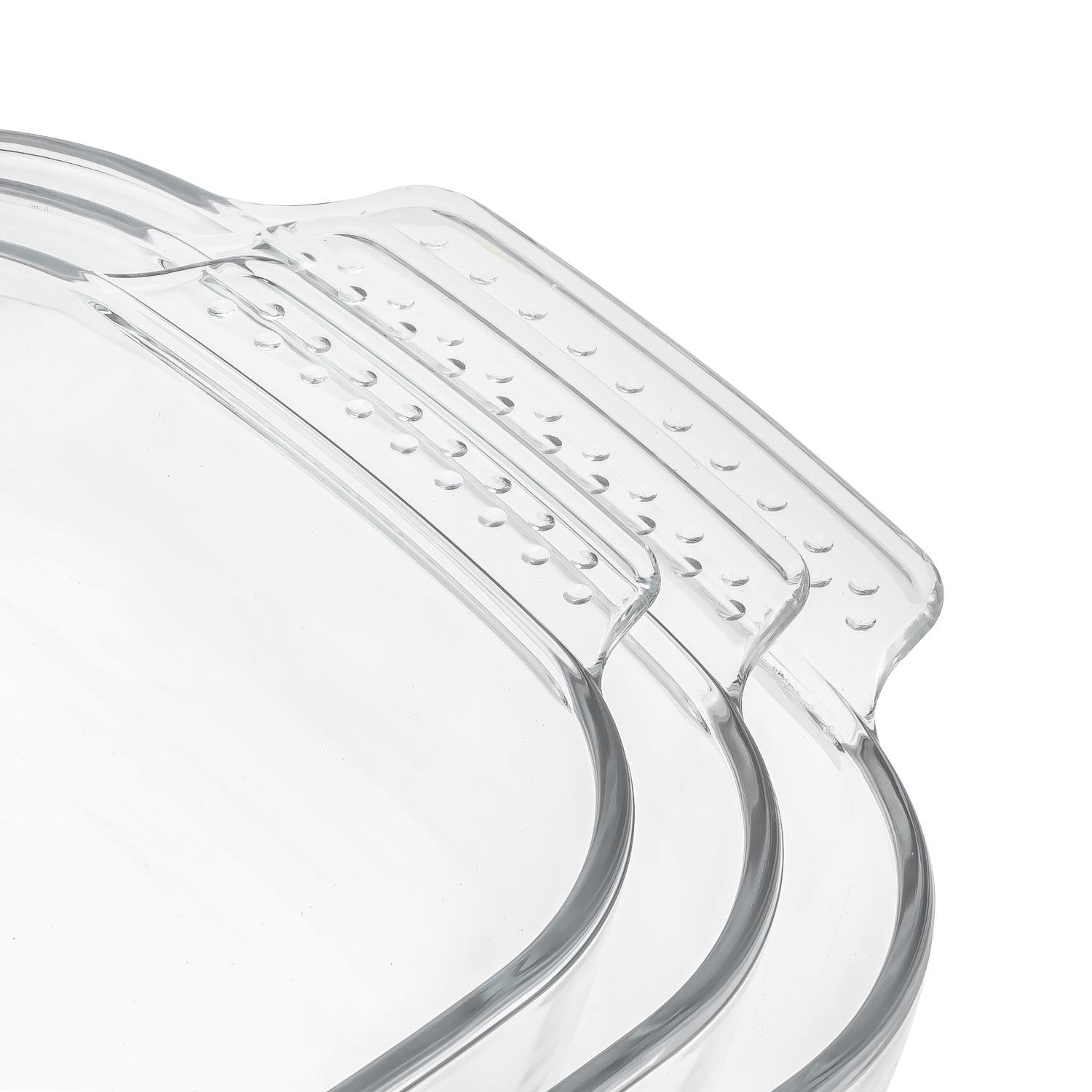 Формы для выпечки из жаропрочного стекла для запекания с ручками Ristal 3,3/2,5/1,8 л - фото 5 Формы для выпечки из жаропрочного стекла для запекания с ручками Ristal 3,3/2,5/1,8 л - фото 5