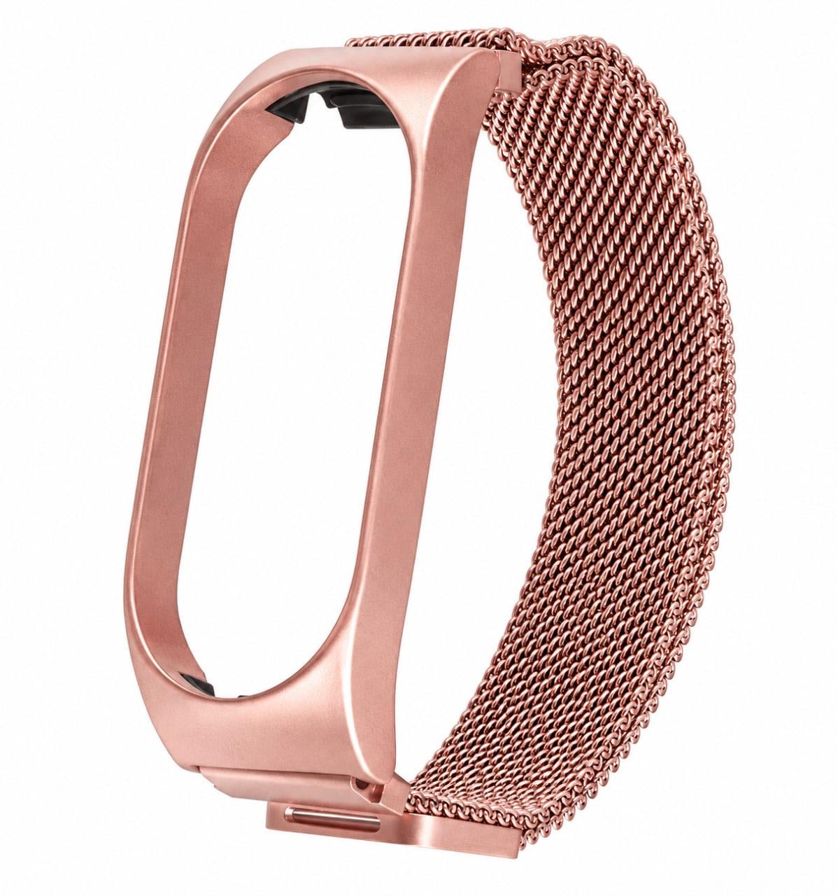 Браслет для фітнес-браслетів Міланська петля Mi Band 7 Pink Gold (000553570)