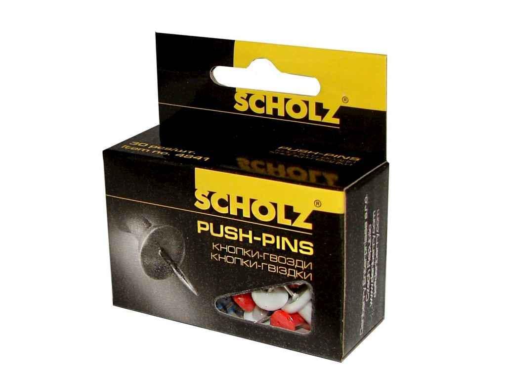 Кнопки-гвозди SCHOLZ 4841 цветные 30 шт. (575947)