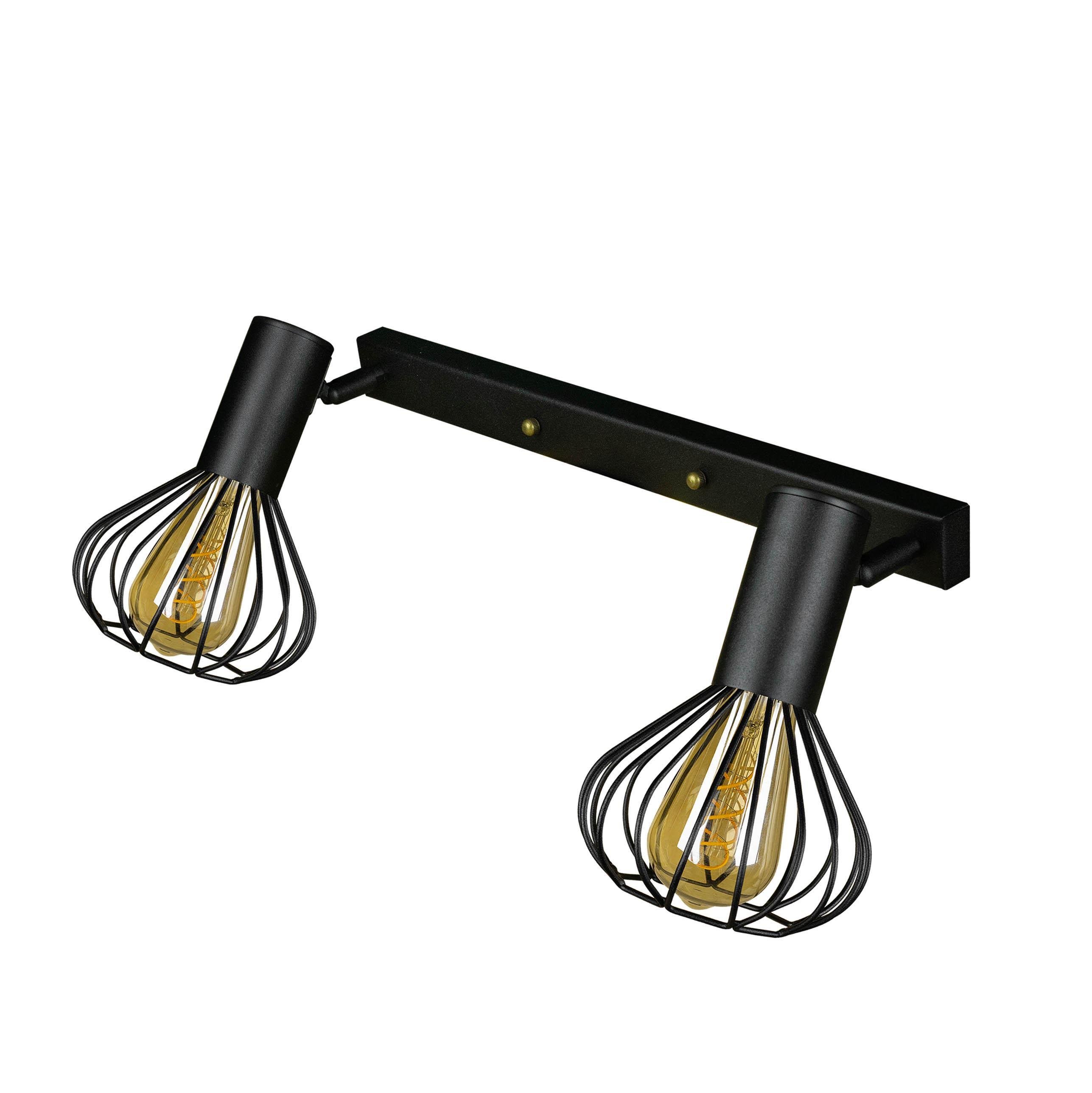 Светильник лофт настенно-потолочный MSK ELECTRIC Lotus NL 14151-2 BK - фото 1