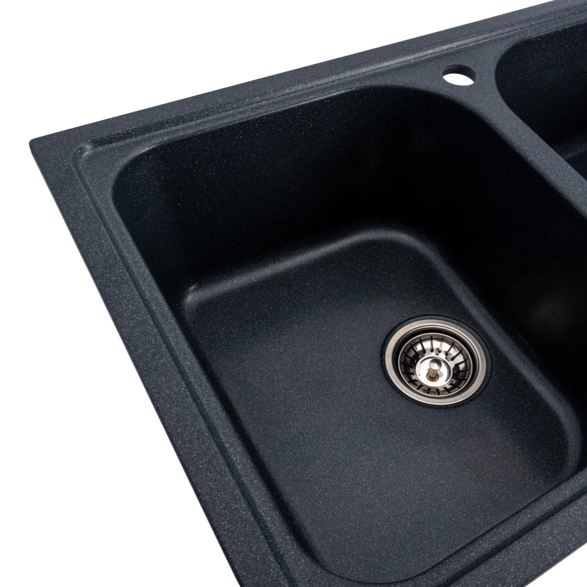 Мойка для кухни гранитная Platinum 7950 Equatoria матовая Антрацитовый - фото 4 Мойка для кухни гранитная Platinum 7950 Equatoria матовая Антрацитовый - фото 4
