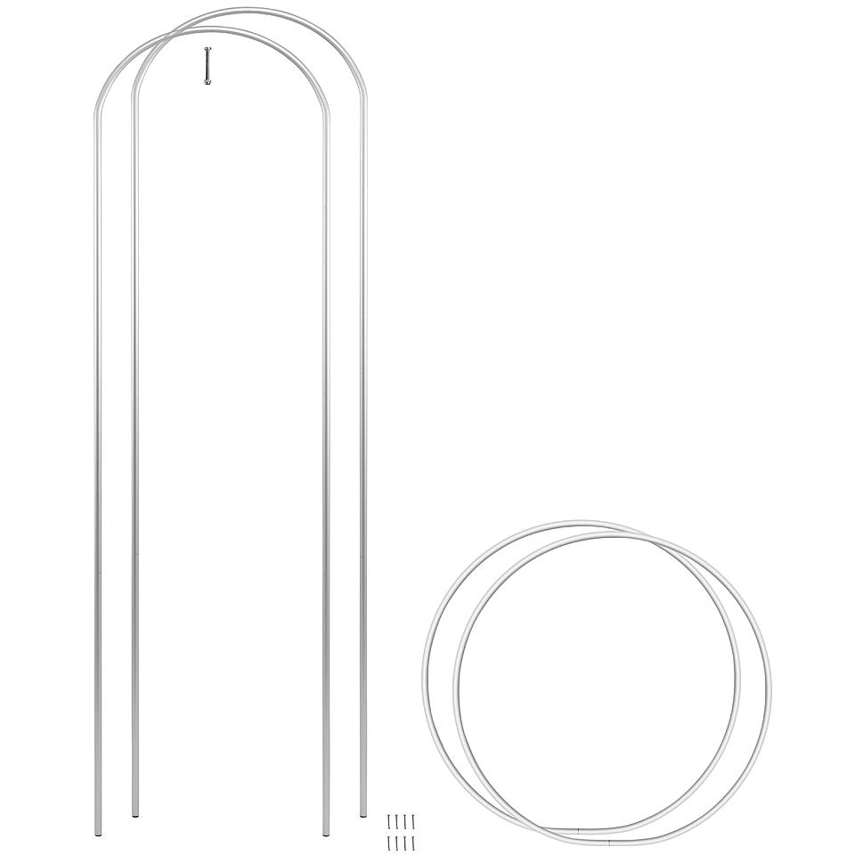 Опора для растений арочно-кольцевая на два кольца 1300х700х700 мм (АКО-D16/D8-1300*700/2) - фото 3 Опора для растений арочно-кольцевая на два кольца 1300х700х700 мм (АКО-D16/D8-1300*700/2) - фото 3