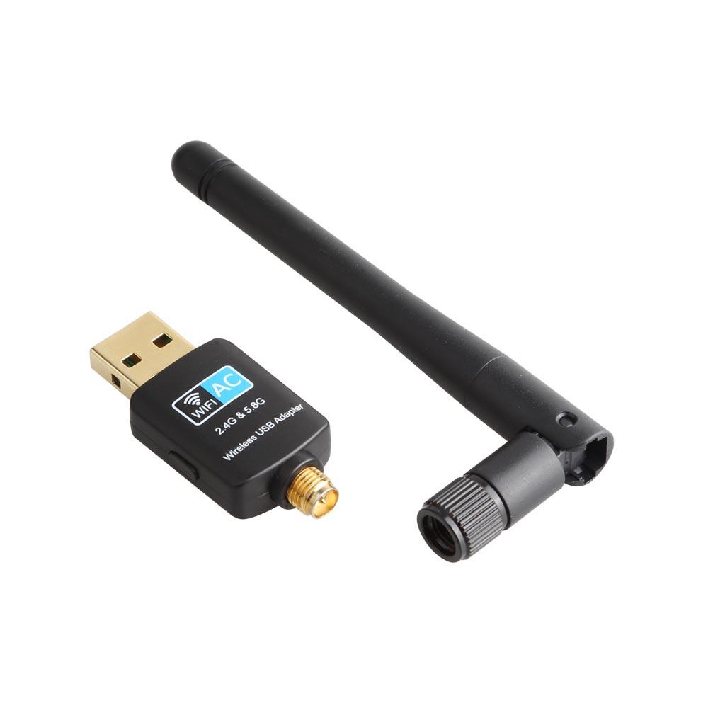 Внешний Wi-Fi адаптер Bodasan 5B10 двухдиапазонный 2.4/5GHz AC600A Black (5B10)