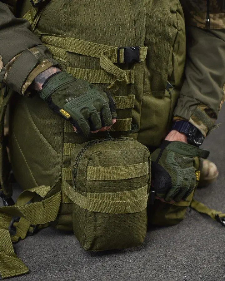 Рюкзак похідний/військовий з підсумками на 50 л 4в1 з системою Molle Olive (1004-olive) - фото 4 Рюкзак похідний/військовий з підсумками на 50 л 4в1 з системою Molle Olive (1004-olive) - фото 4