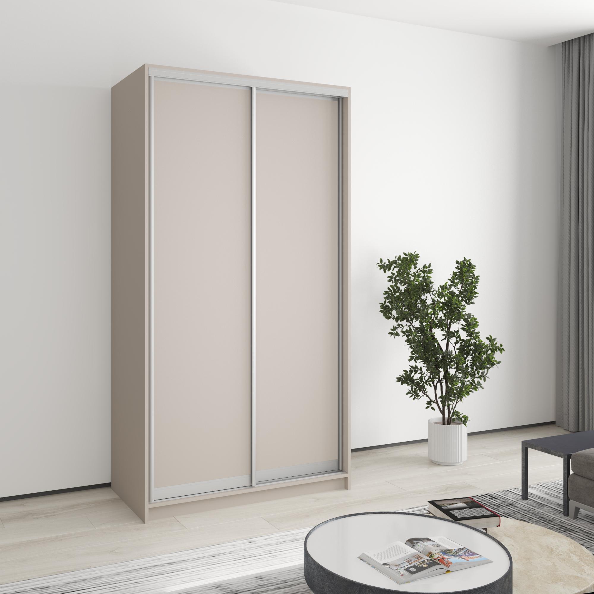 Шкаф-купе двухдверный MebelStar Стандарт AL 2 ДСП 110x45x210 см Кашемир (MBS-2271) Шкаф-купе двухдверный MebelStar Стандарт AL 2 ДСП 110x45x210 см Кашемир (MBS-2271)