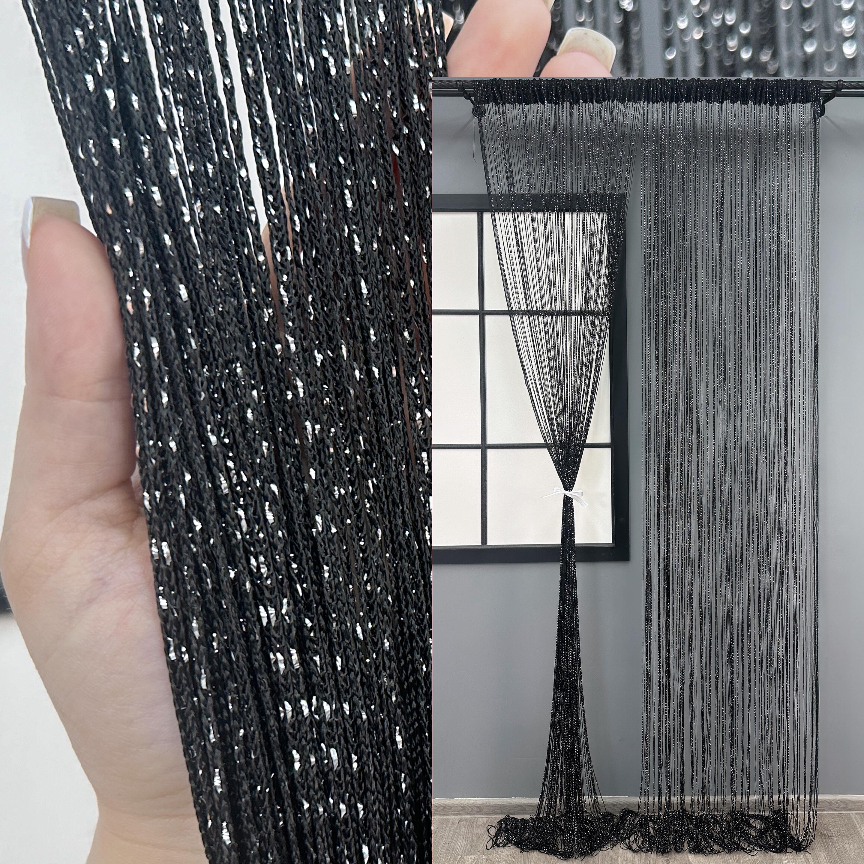 Шторы-нити с люрексом 300х300 см Черный (61-099) - фото 4 Шторы-нити с люрексом 300х300 см Черный (61-099) - фото 4