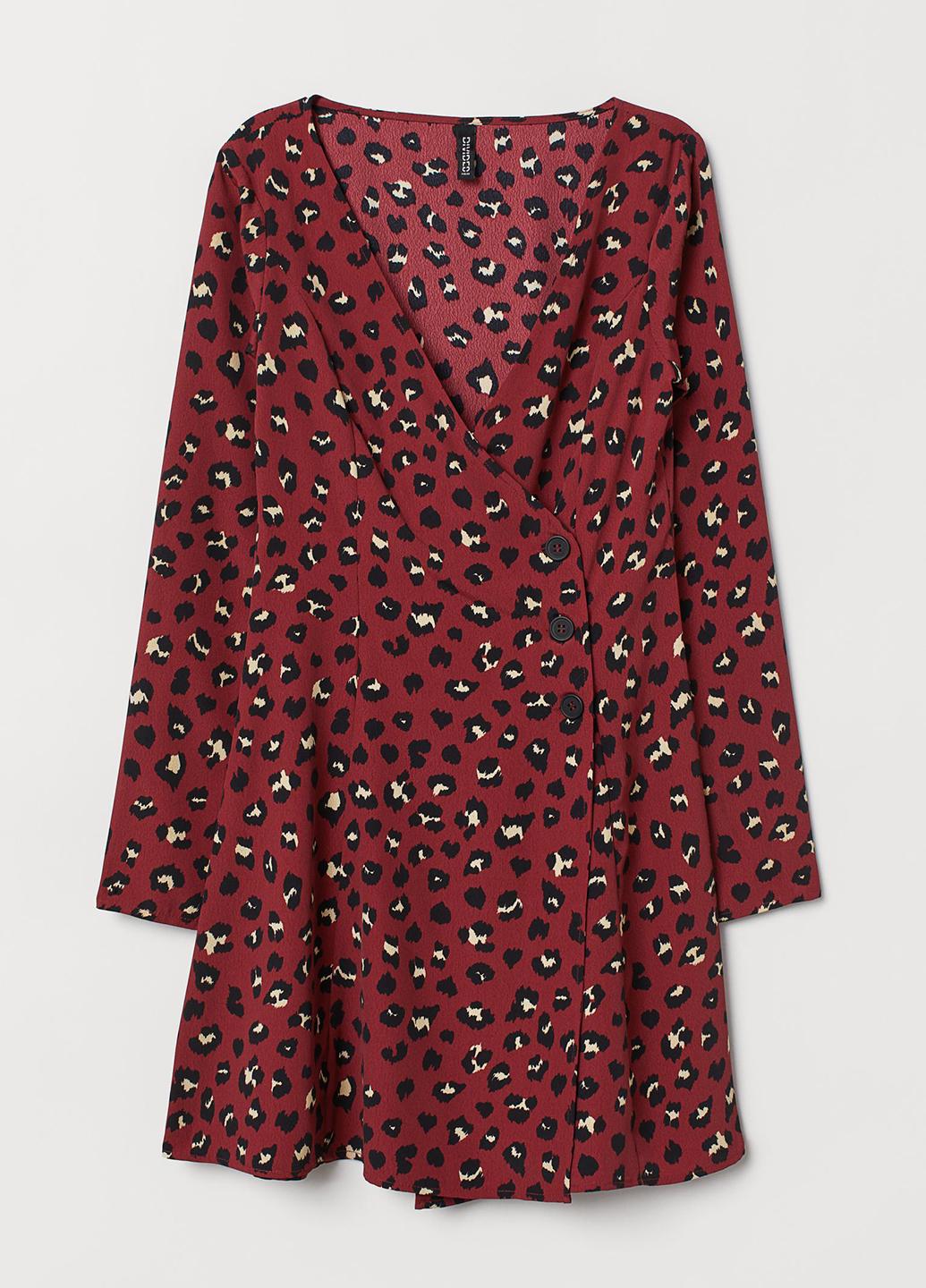 Платье H&M р. 32 Бордовый (746332b45)