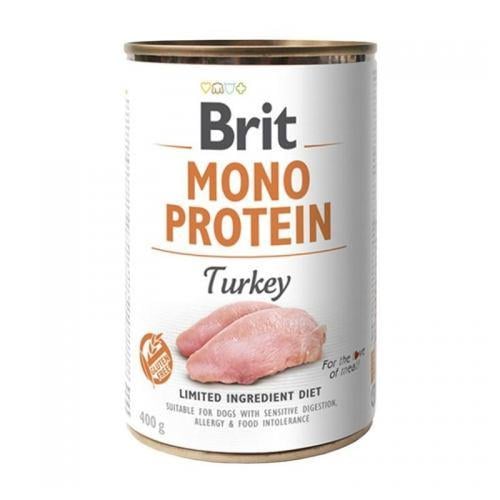 Корм влажный для собак Brit Mono Protein с индейкой 400 г (8595602529780)