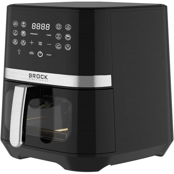 Мультипечь Brock DAF 6501G 1800 Вт 6,5 л сенсорное управление гриль/шашлык таймер смотровое окно Черный (DAF 6501G)