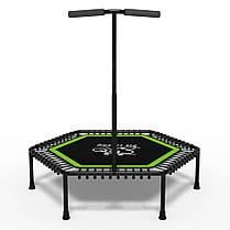 Батут з ручкою FitToSky для фітнесу 127 см Зелений - фото 2 Батут з ручкою FitToSky для фітнесу 127 см Зелений - фото 2