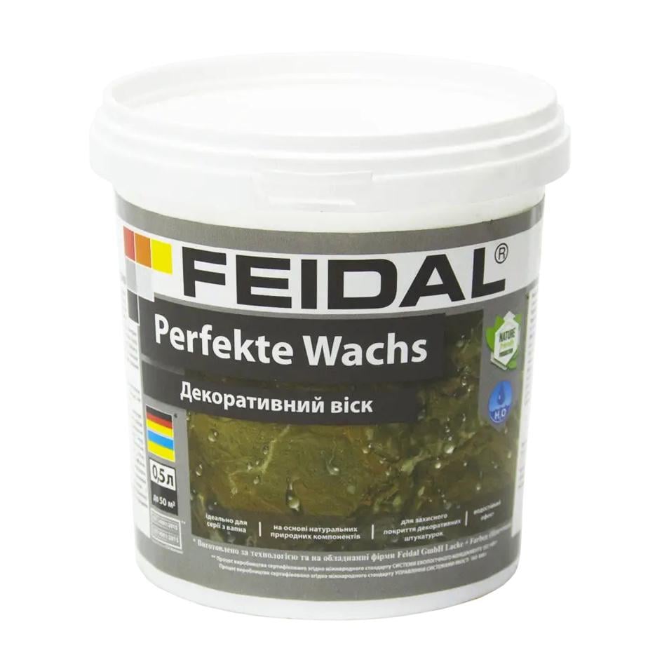 Декоративный воск Feidal Perfekte Wachs покрытие стен для известковых штукатурок 0,5 л