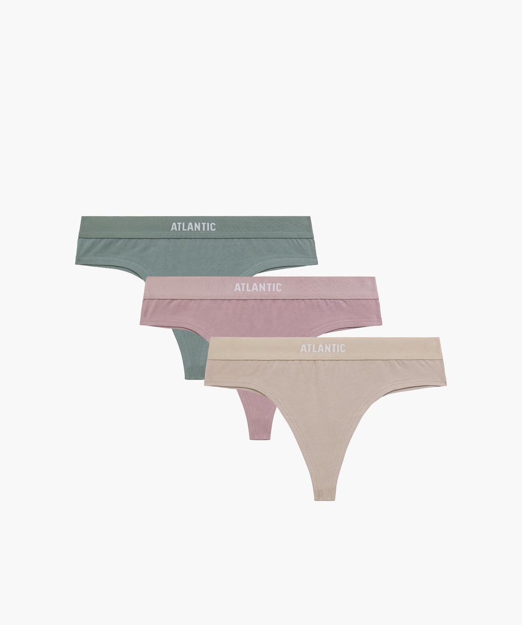 Набор стрингов женских Atlantic 3CLP-013 с низкой посадкой и нашивной резинкой 3 шт. XL Бежевый/Розовый/Зеленый (2596973274) - фото 1 Набор стрингов женских Atlantic 3CLP-013 с низкой посадкой и нашивной резинкой 3 шт. XL Бежевый/Розовый/Зеленый (2596973274) - фото 1