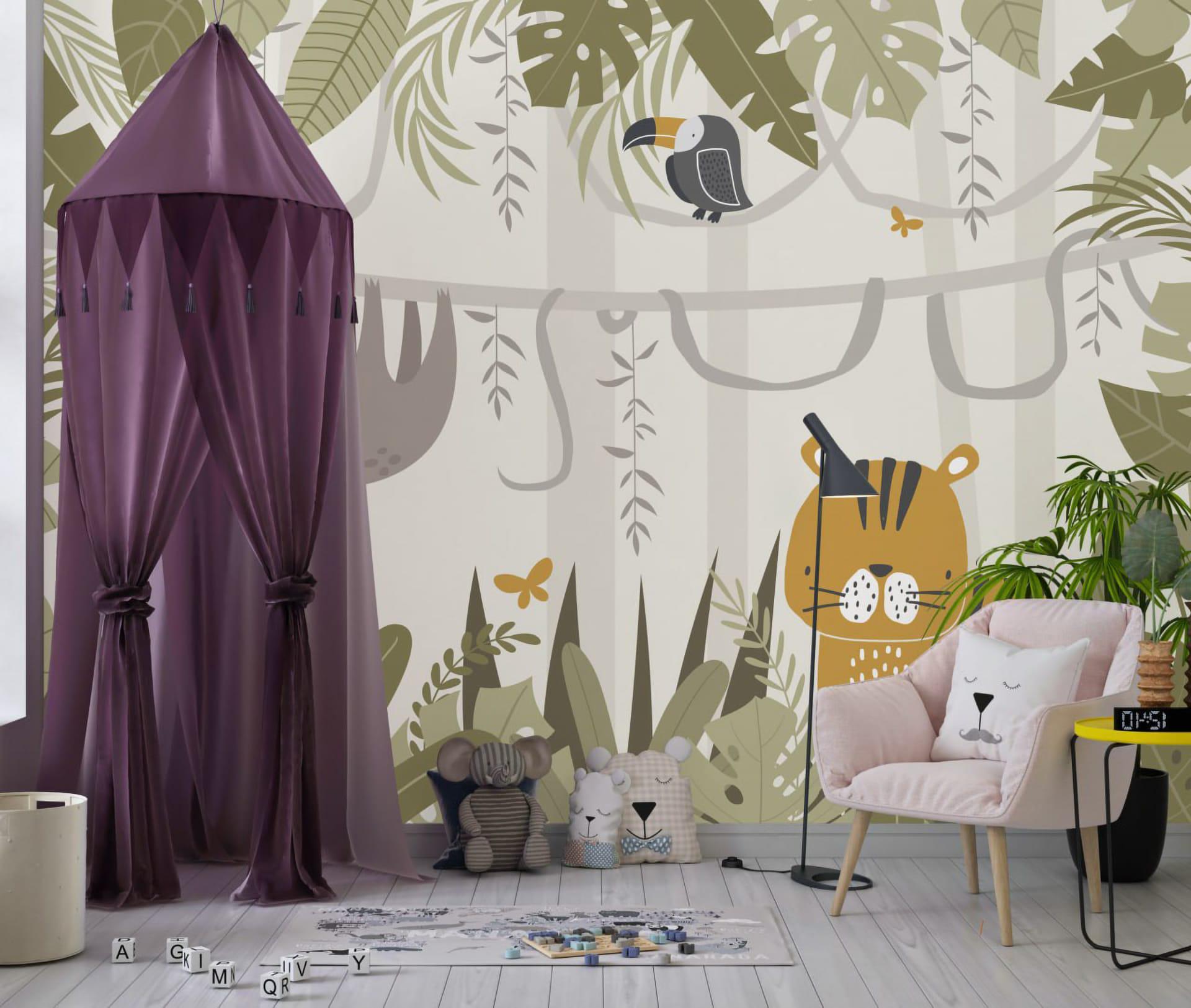 Фотошпалери флізелінові Styleo Print-walls Звірятка в джунглях 010 400х250 см (Pw-010/4)