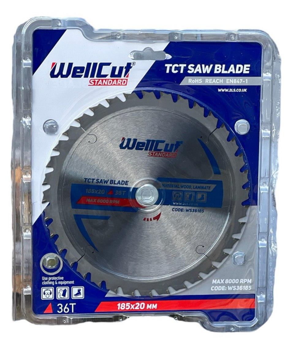 Диск пильный по дереву WellCut Standard 185х20 36T (31642120)