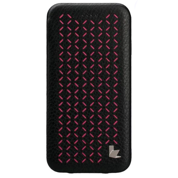 Кожанный чехол - флип Jisoncase Executive Flip for iPhone 6/6S, Black (JS-IP6-04K33)