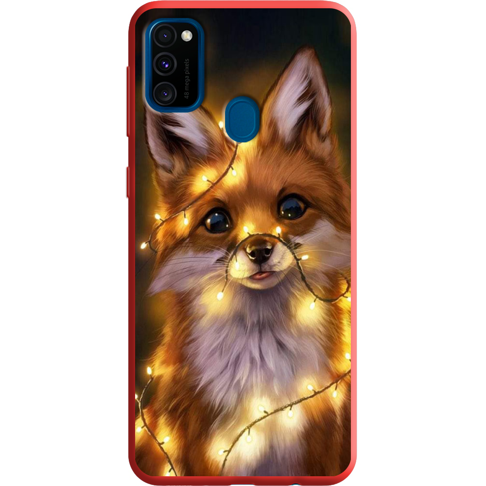 Чохол Boxface Samsung M307 Galaxy M30s Різдвяна Лисичка Червоний силікон  (38209-up2399-38660)