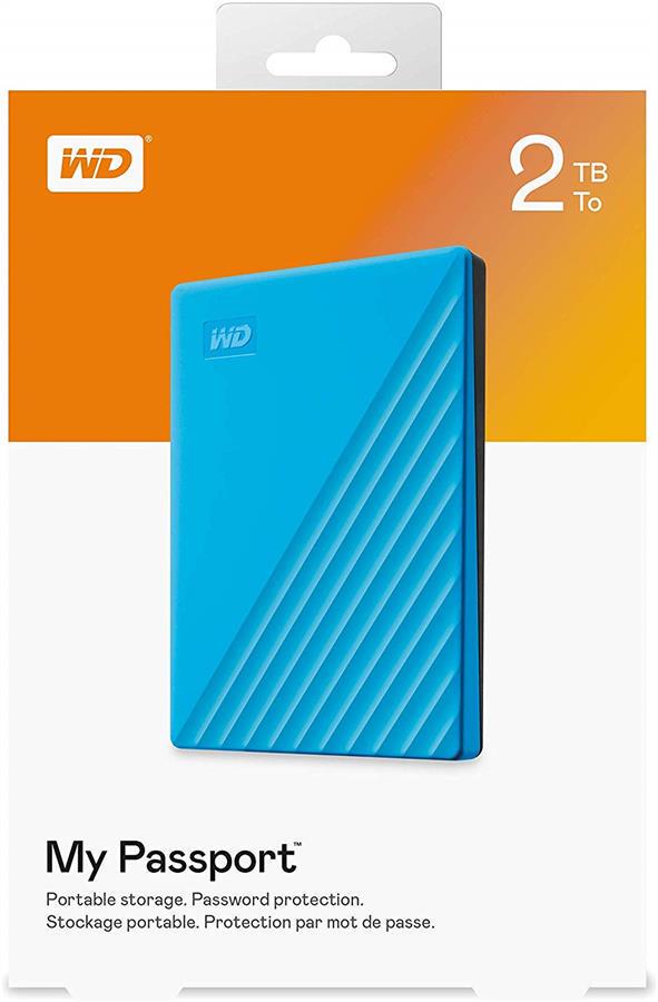 Жесткий диск внешний WD HDD 2,5" USB 2.0TB My Passport Blue (WDBYVG0020BBL-WESN) - фото 5 Жесткий диск внешний WD HDD 2,5" USB 2.0TB My Passport Blue (WDBYVG0020BBL-WESN) - фото 5