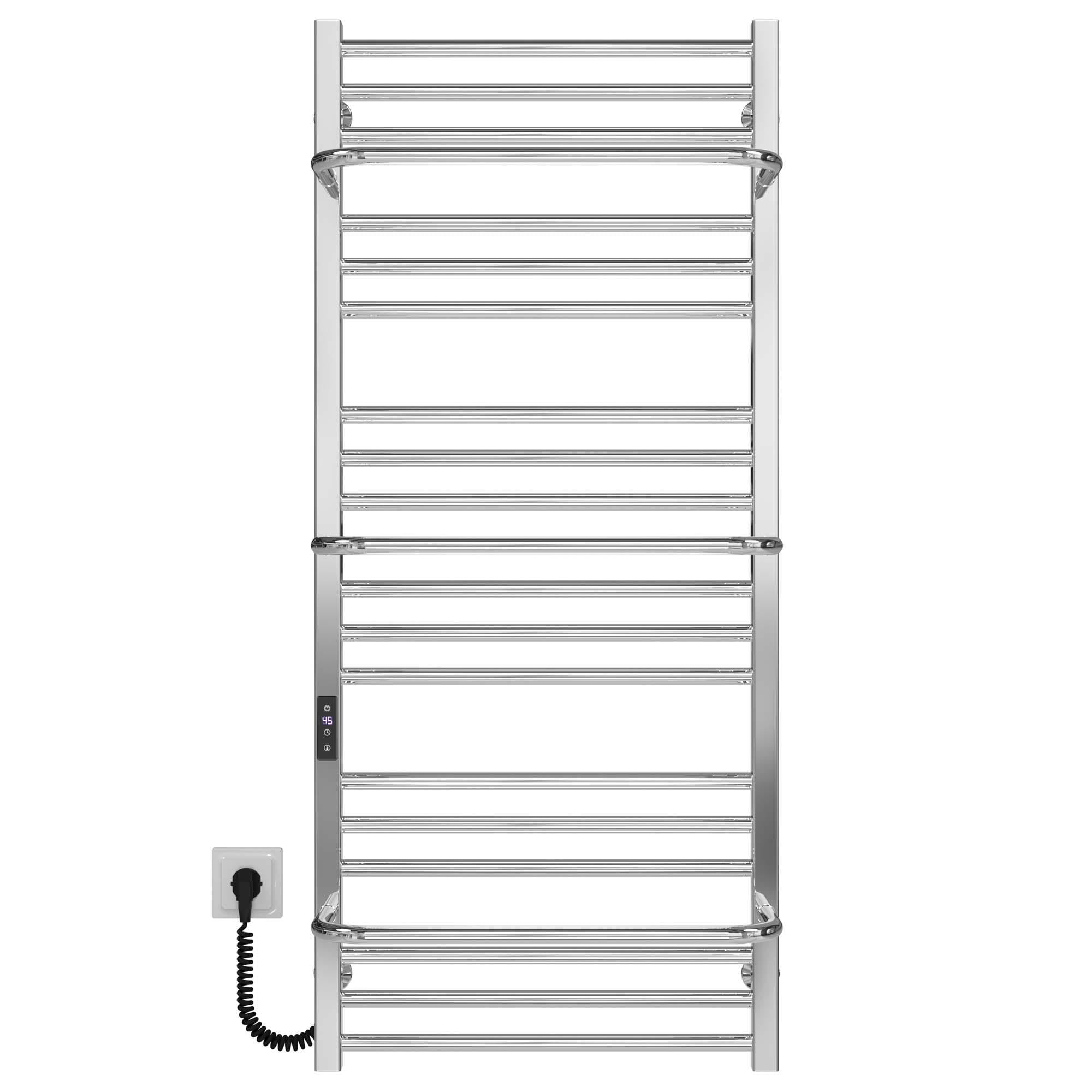 Полотенцесушитель электрический Deffi Sigma П21 JD04 левое подключение нержавеющая сталь 500х1200 мм Хром (A.SI.120.50.21.E.C.L.2)