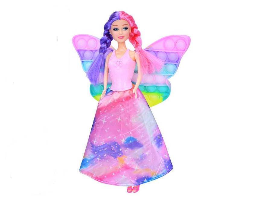 Лялька фея pop it метелик/гребінець (GN005-1)
